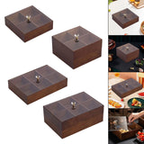 Maxbell Divided Serving Tray Portable Appetizer Platter for Chocolates Cakes Dessert 4 grid 1 layer