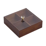 Maxbell Divided Serving Tray Portable Appetizer Platter for Chocolates Cakes Dessert 4 grid 1 layer
