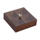 Maxbell Divided Serving Tray Portable Appetizer Platter for Chocolates Cakes Dessert 4 grid 1 layer