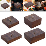 Maxbell Divided Serving Tray Portable Appetizer Platter for Chocolates Cakes Dessert 4 grid 1 layer