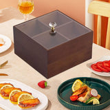 Maxbell Divided Serving Tray Portable Appetizer Platter for Chocolates Cakes Dessert 4 grid 2 layer