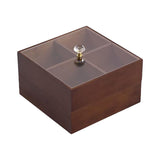 Maxbell Divided Serving Tray Portable Appetizer Platter for Chocolates Cakes Dessert 4 grid 2 layer