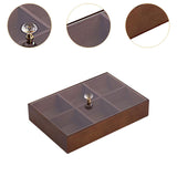 Maxbell Divided Serving Tray Portable Appetizer Platter for Chocolates Cakes Dessert 6 grid 1 layer