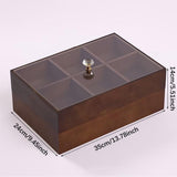 Maxbell Divided Serving Tray Portable Appetizer Platter for Chocolates Cakes Dessert 6 grid 2 layer