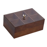 Maxbell Divided Serving Tray Portable Appetizer Platter for Chocolates Cakes Dessert 6 grid 2 layer