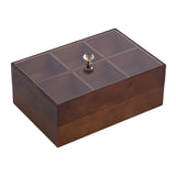Maxbell Divided Serving Tray Portable Appetizer Platter for Chocolates Cakes Dessert 6 grid 2 layer