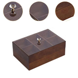 Maxbell Divided Serving Tray Portable Appetizer Platter for Chocolates Cakes Dessert 6 grid 2 layer