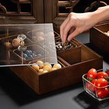 Maxbell Divided Serving Tray Portable Appetizer Platter for Chocolates Cakes Dessert 6 grid 2 layer