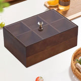 Maxbell Divided Serving Tray Portable Appetizer Platter for Chocolates Cakes Dessert 6 grid 2 layer