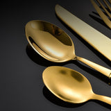 Maxbell Stainless Steel Flatware Cutlery Set Vintage Flatware for Party Hotel Dining green gold