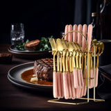 Maxbell Stainless Steel Flatware Cutlery Set Vintage Flatware for Party Hotel Dining pink gold