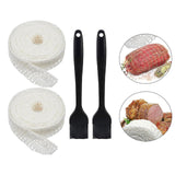 Maxbell 2x Meat Netting Roll Elastic 16 Hole Sausage Making Net for BBQ Beef Cooking