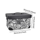 Maxbell Snack Bin PU Leather Rustic Decor Storage Organizer for Kitchen Bedroom Desk with pattern