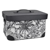 Maxbell Snack Bin PU Leather Rustic Decor Storage Organizer for Kitchen Bedroom Desk with pattern