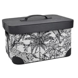 Maxbell Snack Bin PU Leather Rustic Decor Storage Organizer for Kitchen Bedroom Desk with pattern