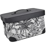 Maxbell Snack Bin PU Leather Rustic Decor Storage Organizer for Kitchen Bedroom Desk with pattern