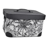 Maxbell Snack Bin PU Leather Rustic Decor Storage Organizer for Kitchen Bedroom Desk with pattern