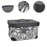 Maxbell Snack Bin PU Leather Rustic Decor Storage Organizer for Kitchen Bedroom Desk with pattern