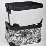 Maxbell Snack Bin PU Leather Rustic Decor Storage Organizer for Kitchen Bedroom Desk with pattern