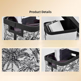 Maxbell Snack Bin PU Leather Rustic Decor Storage Organizer for Kitchen Bedroom Desk with pattern