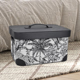 Maxbell Snack Bin PU Leather Rustic Decor Storage Organizer for Kitchen Bedroom Desk with pattern