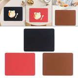 Maxbell Silicone Placemat Waterproof Dining Table Mat Kids Placemat for Dining Table black