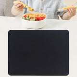 Maxbell Silicone Placemat Waterproof Dining Table Mat Kids Placemat for Dining Table black