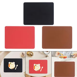Maxbell Silicone Placemat Waterproof Dining Table Mat Kids Placemat for Dining Table black