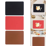 Maxbell Silicone Placemat Waterproof Dining Table Mat Kids Placemat for Dining Table black