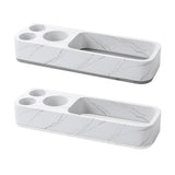 Maxbell Toothbrush Holder for Bathroom Electric Toothbrush Shelf Rack for Home Hotel White