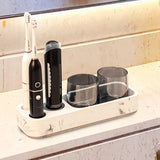 Maxbell Toothbrush Holder for Bathroom Electric Toothbrush Shelf Rack for Home Hotel Gray