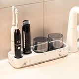 Maxbell Toothbrush Holder for Bathroom Electric Toothbrush Shelf Rack for Home Hotel Gray