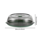 Maxbell Round Plate Cover Transparent Portable Multifunctional Dish Protective Cover green