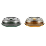 Maxbell Round Plate Cover Transparent Portable Multifunctional Dish Protective Cover green