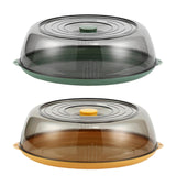 Maxbell Round Plate Cover Transparent Portable Multifunctional Dish Protective Cover green