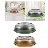 Maxbell Round Plate Cover Transparent Portable Multifunctional Dish Protective Cover green