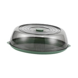 Maxbell Round Plate Cover Transparent Portable Multifunctional Dish Protective Cover green