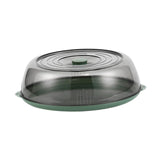 Maxbell Round Plate Cover Transparent Portable Multifunctional Dish Protective Cover green