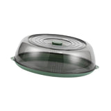 Maxbell Round Plate Cover Transparent Portable Multifunctional Dish Protective Cover green