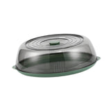 Maxbell Round Plate Cover Transparent Portable Multifunctional Dish Protective Cover green