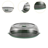 Maxbell Round Plate Cover Transparent Portable Multifunctional Dish Protective Cover green
