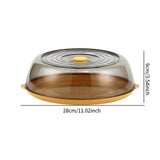Maxbell Round Plate Cover Transparent Portable Multifunctional Dish Protective Cover yellow