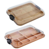 Maxbell Cheese Board Food Serving Tray Multipurpose Bread Board for Fruit Meat Bread Multi Slot