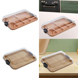 Maxbell Cheese Board Food Serving Tray Multipurpose Bread Board for Fruit Meat Bread Multi Slot