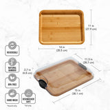 Maxbell Cheese Board Food Serving Tray Multipurpose Bread Board for Fruit Meat Bread Single Slot