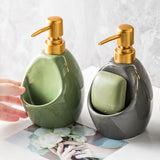 Maxbell Soap Dispenser with Pump Hand Soap Dispenser Bottle for Hotel Outdoor Travel green