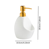 Maxbell Soap Dispenser with Pump Hand Soap Dispenser Bottle for Hotel Outdoor Travel white