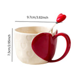 Maxbell Coffee Mug Funny Home Decoration Gifts Cute Coffee Cup for Dining Girls Red