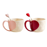 Maxbell Coffee Mug Funny Home Decoration Gifts Cute Coffee Cup for Dining Girls Red