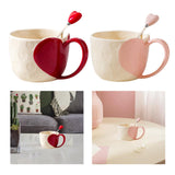 Maxbell Coffee Mug Funny Home Decoration Gifts Cute Coffee Cup for Dining Girls Red
